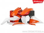 Juego de plásticos (blanco - naranja) - KTM EXC / EXC-F / EXC Six Days ('14-'15) - Polisport