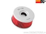 K&N racing oil filter KN-136 - Beta Alp 40 350 / Jonathan 350 / Mash Two Fifty 250 / Suzuki DR 350 / TU 250 / VL 125 / VL 250