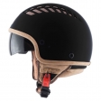 Kask motocyklowy otwarty MT Cosmo SV matowy czarny (wbudowane okulary przeciwsłoneczne) - XS (53/54cm), matowy czarny