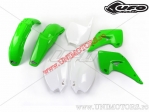 Kit de plástico (Blanco/Verde) - Kawasaki KX 125 / KX 250 ('03-'04) - UFO