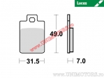 Klocki hamulcowe przednie - MCB688 organiczne - Lucas TRW