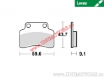 Klocki hamulcowe przednie - MCB694 organiczne - Lucas TRW