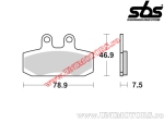 Klocki hamulcowe przednie - SBS 124HF (ceramiczne) - (SBS)