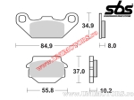 Klocki hamulcowe przednie - SBS 591SI (metalowe / sinterowane) - (SBS)