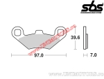 Klocki hamulcowe przednie - SBS 716ATS (metalowe / sinterowane) - (SBS)