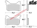 Klocki hamulcowe przednie - SBS 842RSI (metalowe / sinterowane) - (SBS)