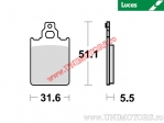 Klocki hamulcowe tylnie - MCB651 organiczne - Lucas TRW