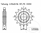 Koło zębate przednie Esjot - 11 zębów (krok 415) - Aprilia Red Rose 50 Classic / RX 50 3-Gang / RX 50 5-Gang / RX 50 6-Gang 