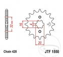 Koło zębate przednie JTF1550.15 (krok 428) - Fantic Enduro 125 E / ER / 200 E / ER / Motard 125 M / MR / Fantic TL 125 E / ER 