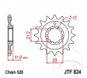 Koło zębate przednie JTF824.16 (krok 520) - Husaberg TE 300 / Husqvarna FC 250 / 350 / 450 / FE 250 / 350 / 450 / 501 / FS 450