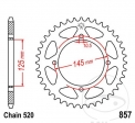 Koło zębate tylnego napędu JTR857.43 (pas 520) - Keeway Cruiser 250 i, e / MZ/MUZ Baghira 660 - SM - SM HR / Mastiff 660 / Ya