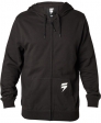 Lässiger Kapuzen-Zip-Fleece 3Lue Label [Schwarz]: Größe - 2X