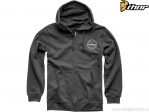 Lässiger Traditions Zip-Up Hoodie (Kohle Schwarz) - Hallman