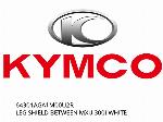 LEG SHIELD BETWEEN MXU 300I WHITE - 64301AGA1M00U2R - Kymco