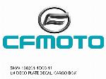 LH DECO PLATE DECAL, CARGO BOX - 5HYV-190201-1D00-11 - CFMOTO