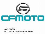 LH LOWER FLUID HOSE, REAR BRAKE - 4060-080600 - CFMOTO