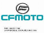 LH UPPER DECAL, SIDE PLATE, CARGO BOX - 5UR0-190305-10000 - CFMOTO