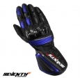 Luvas de corrida masculinas para motocicletas modelo Seventy SD-R4 preto/azul - tamanho: XL (10)