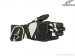 Luvas de motocicleta SP-1 v2 em couro (preto / branco) - Alpinestars