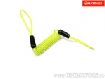 Memoria blocco disco antifurto, diametro 4 mm, lunghezza 1530 mm, giallo fluorescente - JM