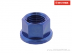 Moer met kraag Pro Bolt M12 x 1.25 mm titanium blauw - JM