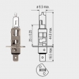 Motopro - Lâmpada Halógena 12V - 55W H1 P14,5S