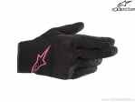 Motorcycle Gloves Road Stella S Max Drystar (Black/Fuchsia) - Alpinestars