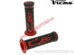 Motorcycle Grips / Scooters - 623 / Black-Red - (Vicma)