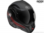 Motorcycle Helmet Roof Desmo Streamline Matt Black-Red (black-red matte)