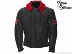 Motorcycle Jacket with Hood Rusty Stitches Jari Black-Red (Black-Red) - Rusty Stitches