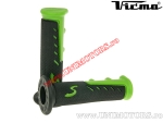 Motorcycle/Scooter Grips - 828 / Black-Green - (Vicma)