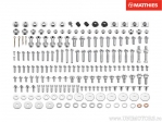 Motorcycle Screw Set 193 pcs - Honda CR 125 R / CR 250 R / CR 500 R / CRF 150 / CRF 250 L / CRF 250 M / CRF 450 R - JM