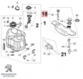 Oil tank - Peugeot Jet Force / Jet Force C-Tech (carburetor) / Jet Force WRC / Jet Force TSDI (injection) 2T LC 50 - Peugeot