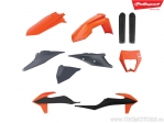 Orangefarbenes/Graues/Schwarzes Plastik-Set - KTM EXC 150 TPI / EXC-F 250 ie 4T ('20-'22) / EXC-F 350 ie 4T Sixdays ('20-'21) - 