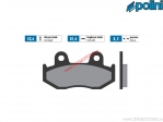 Original rear brake pads (81.6x42.6x8.2mm) - Polini