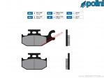 Original Rear Brake Pads (82.1x40.7x9.5mm / 62x40.7x9.5mm) - Polini