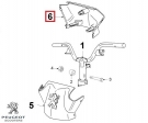 Originele onderste dashboardkap (stuur) - grijs - Peugeot Ludix 10 One / Ludix 14 Classic 2T 50cc - Peugeot