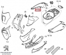 Originele rechter achterzijde carrosserie - wit - Peugeot Vivacity / Vivacity 2T 50-100cc - Peugeot