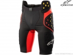 Pantalones de Protección Cortos para Enduro/Cross Sequence Pro (Negro/Rojo) - Alpinestars