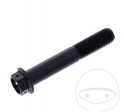 Parafuso de cabeça hexagonal Pro Bolt M10 x 1.25 x 60 mm alumínio, preto de corrida - JM