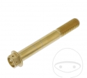 Parafuso tampa hexagonal Pro Bolt M10 x 1.25 x 75 mm em aço inoxidável A4 Racing dourado - JM