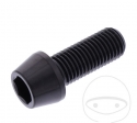 Parafuso tampa redonda cônica Pro Bolt M10 x 1.25 x 25 mm aço inoxidável A4 preto - JM