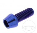 Parafuso tampa redonda cônica Pro Bolt M10 x 1.50 x 25 mm aço inoxidável A4 azul - JM