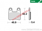 Parking brake pads MCB875P organic - Lucas TRW