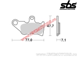 Pastiglie freno anteriori - SBS 165HF (ceramica) - (SBS)