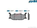 Pastiglie Freno Anteriori Sinterizzate (102x41x10mm) - Polini