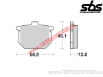 Pastilhas de freio dianteiras - SBS 508HF (cerâmica) - (SBS)