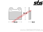 Pastilhas de freio dianteiras - SBS 527HF (cerâmica) - (SBS)