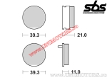 Pastilhas de freio dianteiras - SBS 529HF (cerâmica) - (SBS)