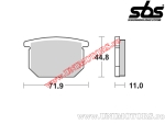 Pastilhas de freio dianteiras - SBS 534HF (cerâmicas) - (SBS)